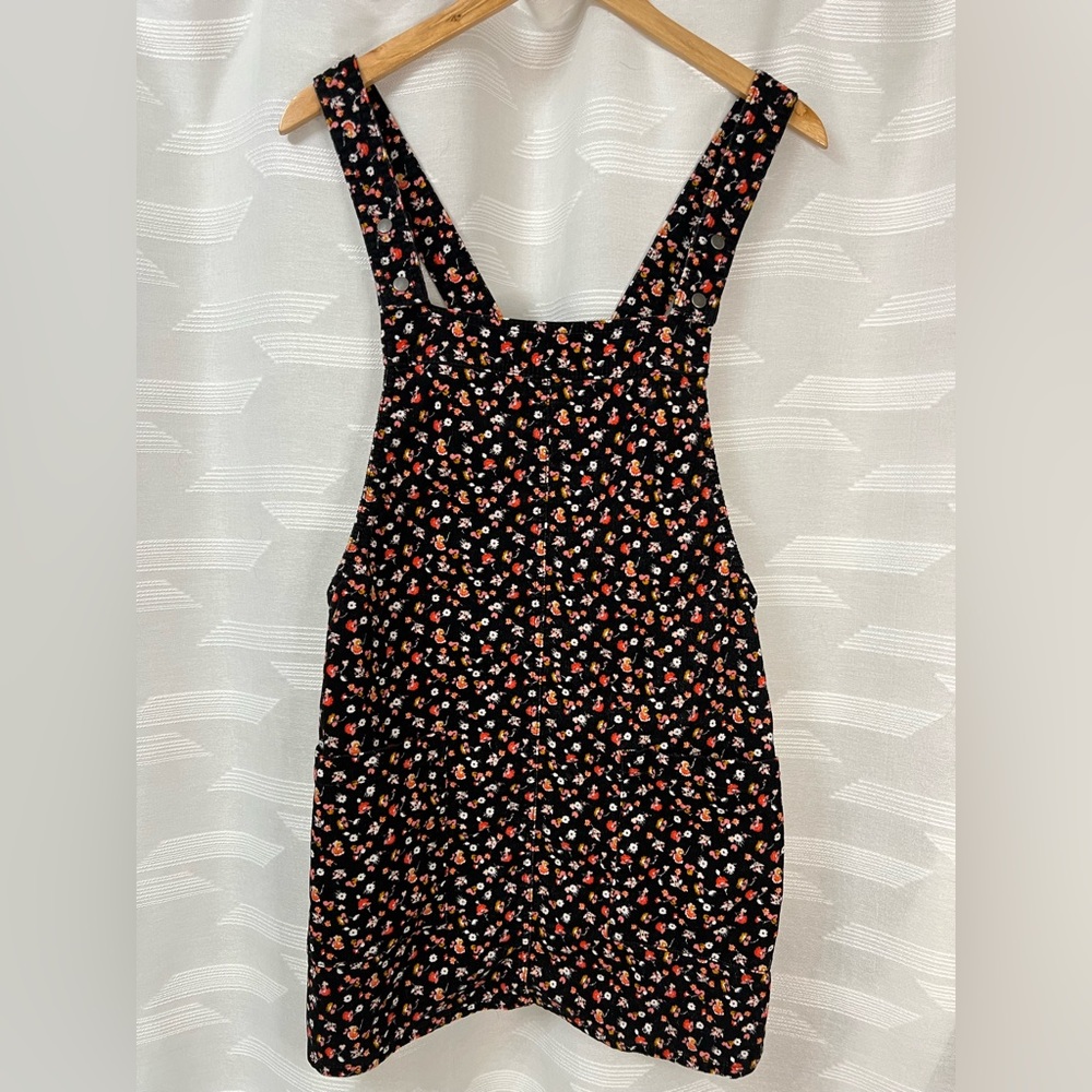 Xhilaration Fall Floral Corduroy Jumper Dress